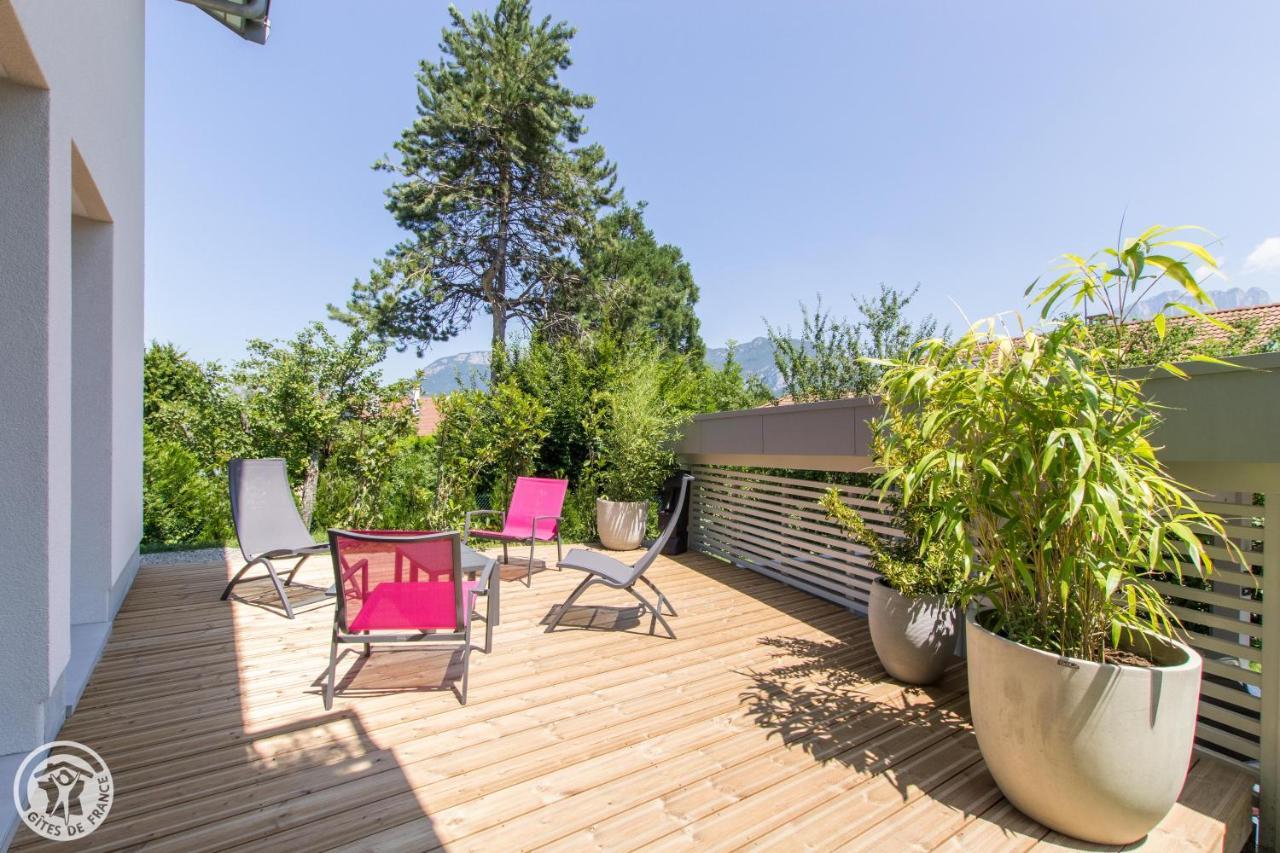 L'Appartement Jardin Avec Vue Montagnes Sévrier Exterior photo