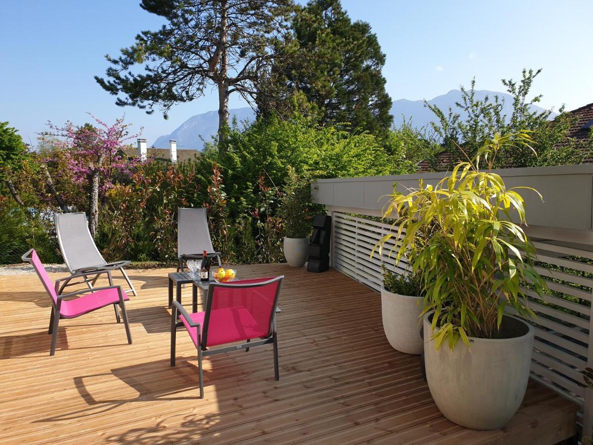 L'Appartement Jardin Avec Vue Montagnes Sévrier Exterior photo